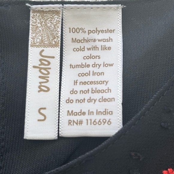 Black Floral Embroidered Smock Dress - Picture 5 of 5